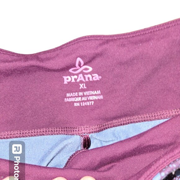 Prana Leggings Size XL Colorful Purple Print - Picture 2 of 6